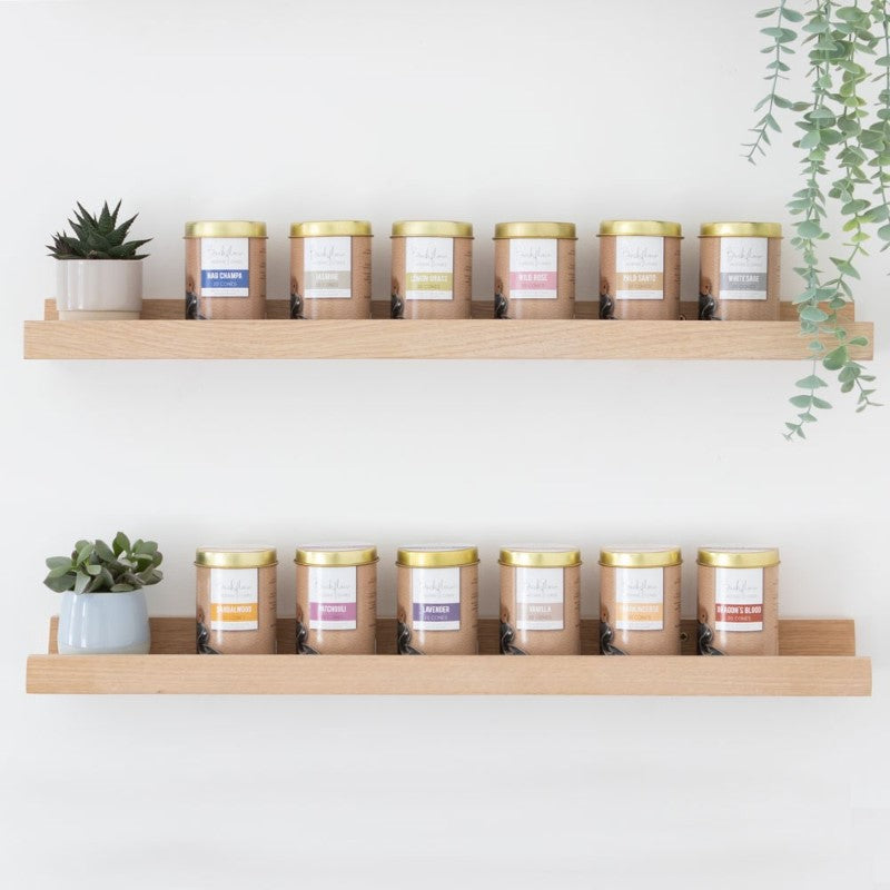 Set of 6 Sandalwood backflow incense cones in tins, designed for creating enchanting smoke cascades and a relaxing aroma.