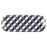 Stylish hard-shell glasses case for dads with geometric print, includes lens cloth for cleaning. Perfect Father's Day gift.