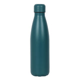 Blue-green metal water bottle with sun tarot illustration, 500ml capacity, eco-friendly, shatter resistant, ideal for hot or cold drinks.