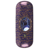 Whimsical glasses case by Lisa Parker featuring 'The Witches Apprentice' design, includes cleaning cloth and gold logo.