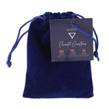 Water Element Zodiac Tumble Stone Set featuring Lapis Lazuli, Black Obsidian, Clear Quartz, Amethyst, and Red Jasper in a velvet bag.