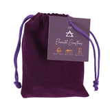 Air Element Zodiac Tumble Stone Set featuring Lapis Lazuli, Amethyst, Labradorite, Fluorite, and Tiger Eye in a velvet bag.
