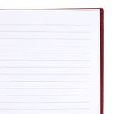 Burgundy velvet notebook featuring empowering words for fire signs, with a starry sky design on the back for inspiration.