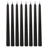 Box of 8 Vampire Blood Taper Candles with bleeding wax effect in black and red, perfect for gothic decor and eerie ambiance.