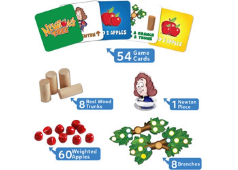 Interactive family game Newton's Tree featuring colorful stacking pieces for skillful balance and strategy fun for kids.