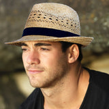 Stylish unisex Noosa Trilby sun hat in premium cotton, offering sun protection with a chic design in a 58cm size.