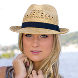 Unisex Noosa Trilby sun hat in cotton and natural fibers, 58cm, stylish and functional for sun protection and outdoor activities.