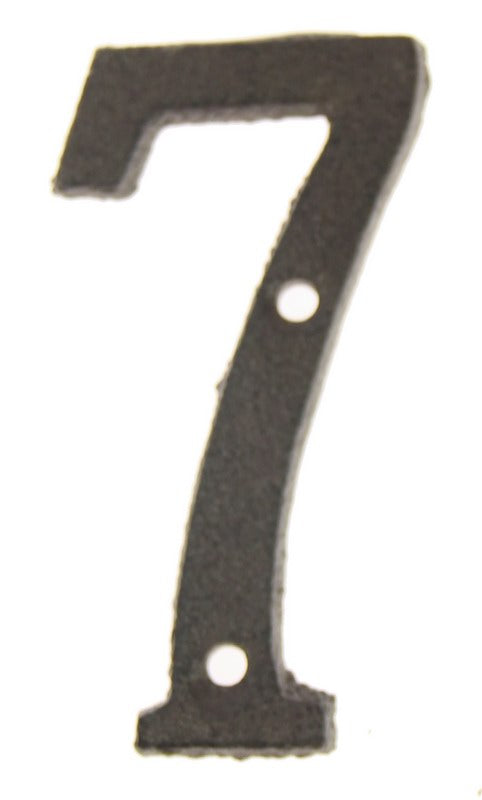 Durable iron Letter Box Number 7, 8cm high, stylish and easily visible for homes and businesses.