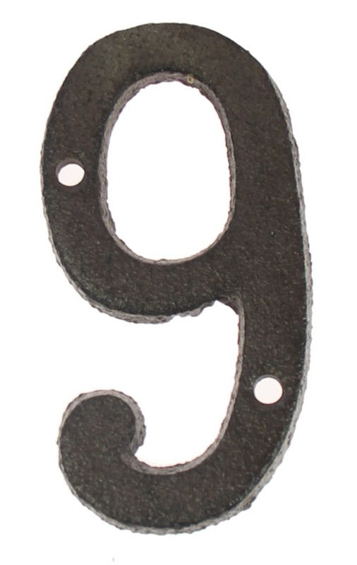 Elegant Iron Number 9 for mailboxes, crafted from durable iron, 8 cm high, enhances curb appeal and eases home identification.