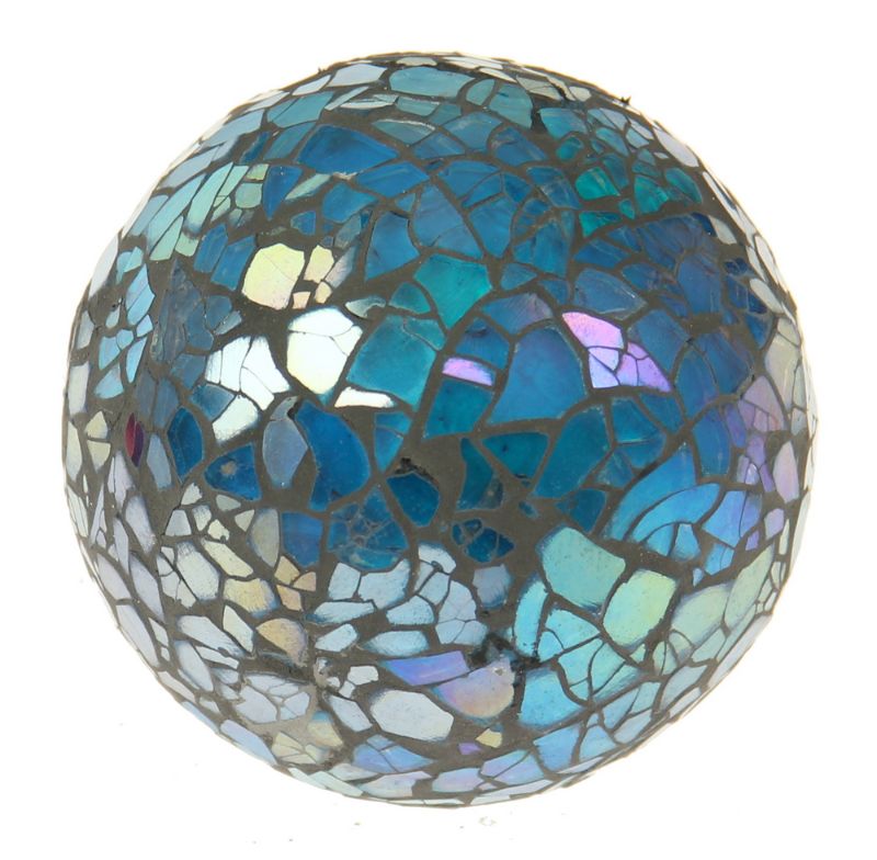 Ornament - Mosaic Glass Ball Ocean 8cm (Set of 2)