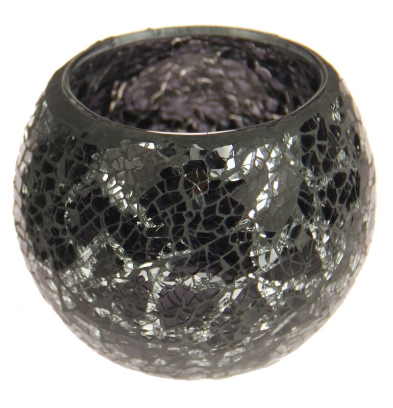 Glass Bowl - Mosaic 10CM (Black)