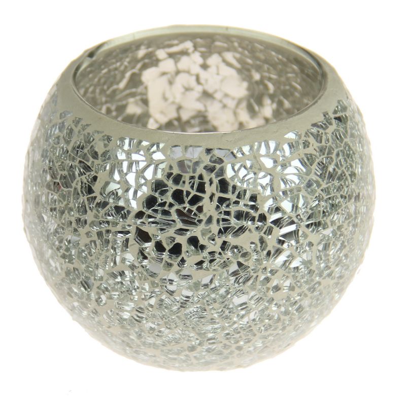 Glass Bowl - Mosaic 10CM (Silver)