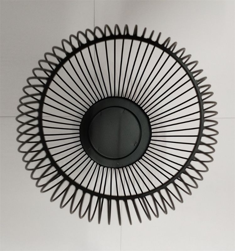 Stylish 23cm black wire candle holder, crafted from durable iron, perfect for enhancing any modern or rustic decor.