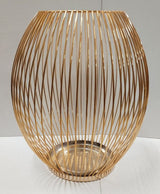 "Elegant 23cm rose gold wire candle holder, perfect for enhancing home decor and displaying candles."