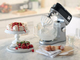 Kenwood kMIX 1000W Stand Mixer in Rich Black, featuring 4 bowl tools for versatile baking and cooking creativity.