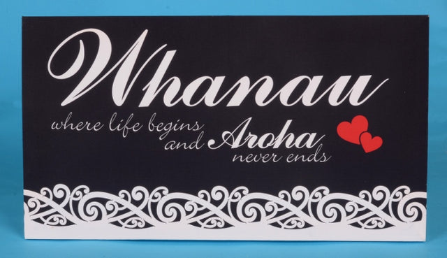 Vibrant 40cm Whanau Canvas print showcasing Kiwi culture, perfect for home decor and celebrating family connections.