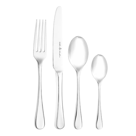 Wilkie Stuart 18/10 Cutlery Set - 24-piece stainless steel set for six, featuring modern design and dishwasher-safe durability.