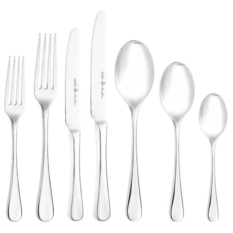 Wilkie Stuart 18/10 Cutlery Set (56pc): elegant stainless steel dining set for 8, perfect for everyday and special occasions.