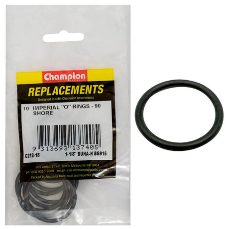 Durable 1-1/8" tube reference O-ring with 1.355" inner diameter, ideal for sealing in hydraulic and pneumatic systems.