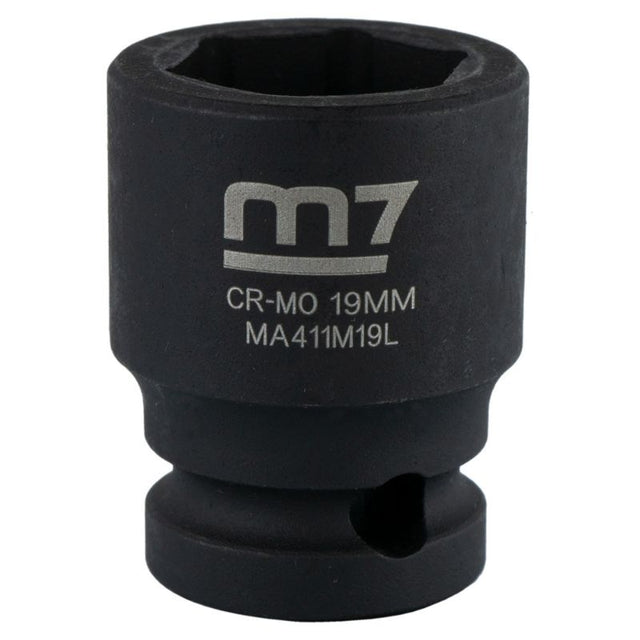 High-quality M7 Impact Socket 1/2in Drive 19mm, engineered for durability, torque, and access in tight spaces.