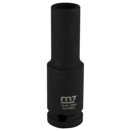 M7 Deep Impact Socket 1/2in Drive 12mm, designed for high torque and easy access in tight spaces, perfect for automotive tasks.