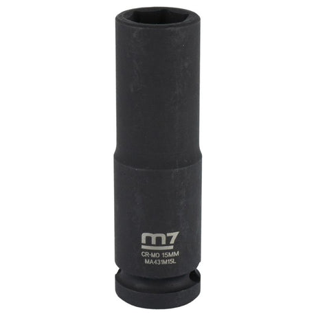 M7 Deep Impact Socket 1/2in Dr. 15mm, heavy-duty tool designed for maximum torque and deep access to stubborn fasteners.