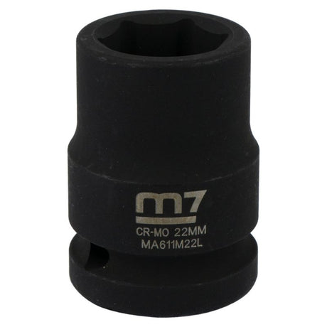 M7 Impact Socket 3/4in Dr. 22mm, designed for durability, high torque, and a perfect fit for nuts and bolts.