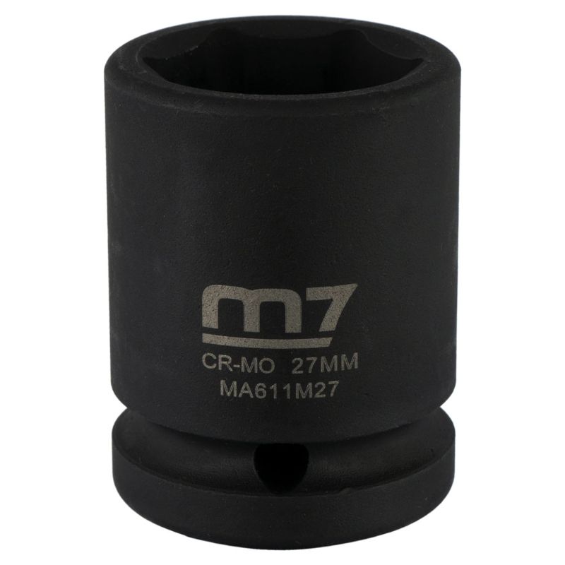 M7 Impact Socket 3/4in Dr. 27mm, crafted from high-strength steel for durability, ideal for automotive and industrial repair tasks.