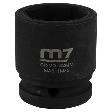 Robust M7 Impact Socket 32mm for 3/4in drive; durable, versatile, perfect for automotive and industrial tasks.