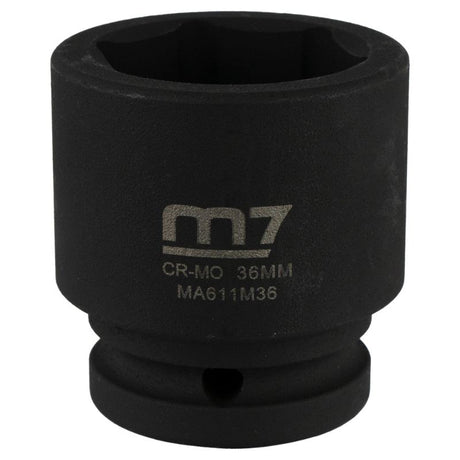 M7 Impact Socket 3/4in Drive 36mm, durable chrome molybdenum steel for heavy-duty tasks, ideal for mechanics and DIY repairs.