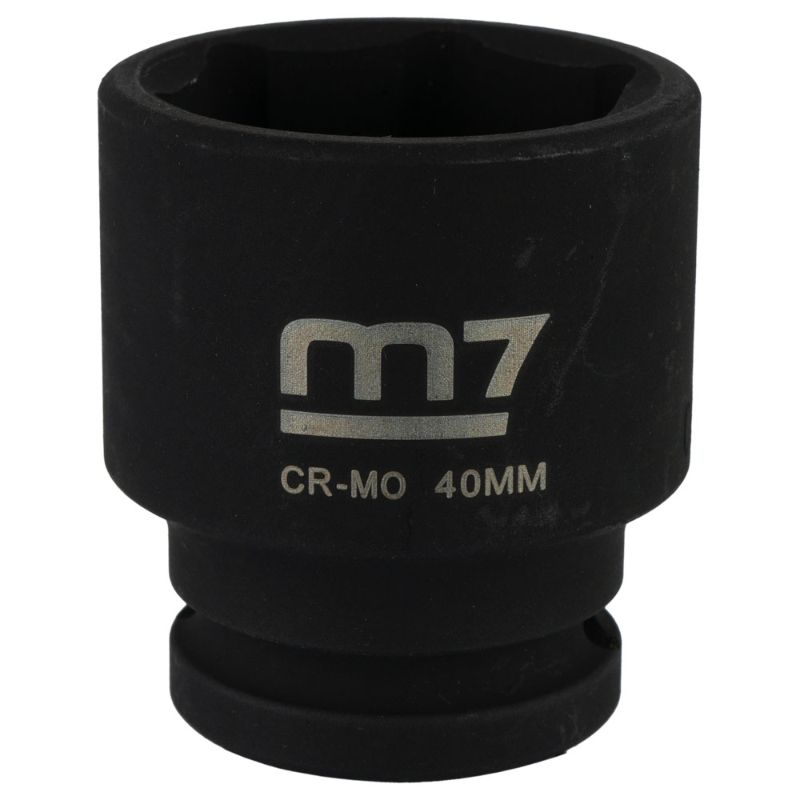 M7 Impact Socket 3/4in Dr. 40mm, durable chrome-molybdenum steel for high-torque applications, designed for professionals and DIYers.