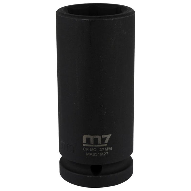 M7 Deep Impact Socket 3/4in Dr. 27mm for high torque, durable access to deep-set fasteners in automotive and heavy machinery tasks.