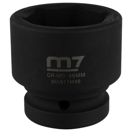 M7 Impact Socket 1in Dr. 46mm, durable tool with 1" drive, precision-engineered for heavy-duty automotive applications.