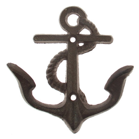 Anchor Shaped Hook made of durable iron, 11x13cm, perfect for organizing while adding nautical decor charm.