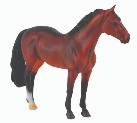 Hand-painted Hanoverian Stallion Bay figurine XL by CollectA, showcasing the breed's strength and elegance, ideal for collectors.