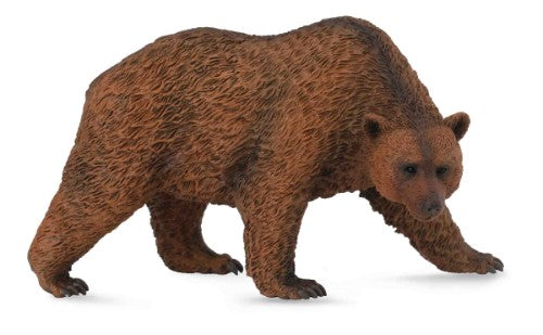 Large brown bear figurine by CollectA, 11.5cm x 6.5cm, showcasing lifelike details, perfect for collectors and wildlife enthusiasts.