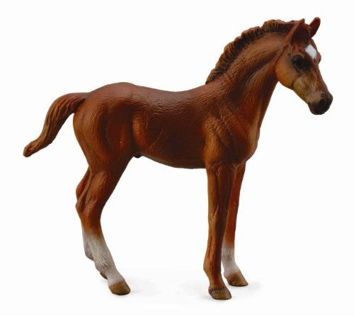 Thoroughbred Foal Standing Chestnut  Figurine Medium - CollectA