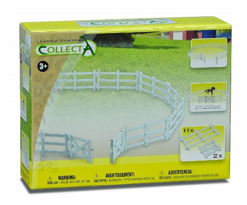 Corral Fence with Gate by CollectA, a sturdy toy set for imaginative play with horses, measuring 78 x 0.5 x 6 cm.