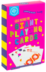 Giant A5 playing cards from Professor Puzzle, ideal for family games outdoors, featuring 52 cards and 2 jokers for epic fun.