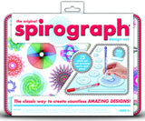 Spirograph Design Set Tin with precision wheels, pens, and design pad for creating intricate patterns and geometric art.