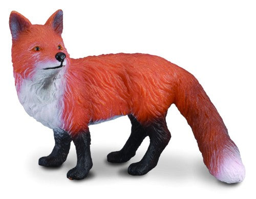 Small red fox figurine by Collecta, showcasing vibrant colors and intricate details, perfect for wildlife collectors.