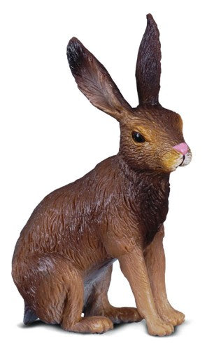 Small Collecta Brown Hare Figurine, showcasing intricate details and perfect for collectors and nature enthusiasts.