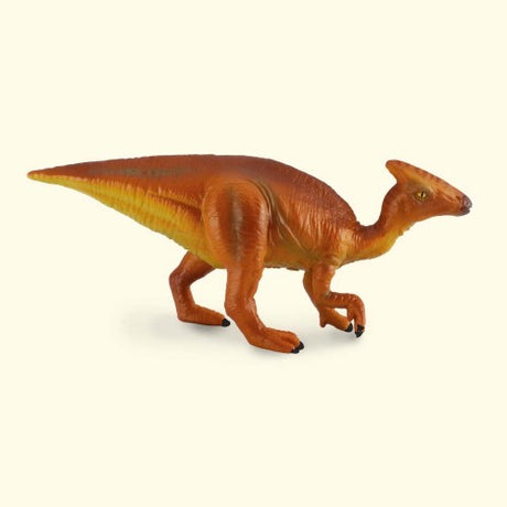 Small Parasaurolophus baby figurine, 9cm, showcasing this iconic herbivorous dinosaur for imaginative play and education.