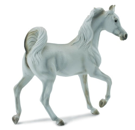 Intricately crafted XL Arabian Mare Grey Figurine, showcasing elegance and grace of the Arabian horse breed.