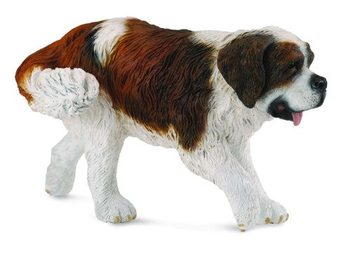 Large St Bernard figurine from Collecta, showcasing intricate details and lifelike finish for dog lovers and collectors.