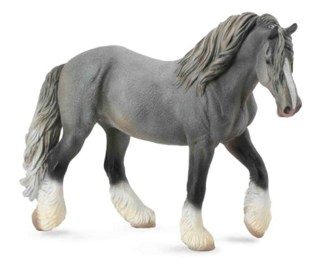 XL grey Shire horse mare figurine, showcasing detailed craftsmanship and elegance, perfect for collectors and horse enthusiasts.