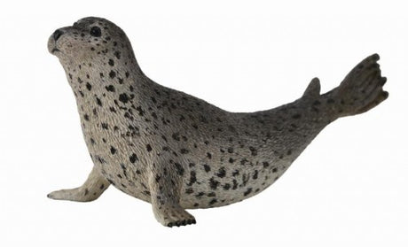 Lifelike large Spotted Seal figurine by Collecta, showcasing realistic features and intricate spotted fur, perfect for collectors.