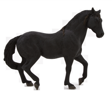 Black Andalusian Stallion figurine by Animal Planet, featuring hand-finished details and made from safe, non-toxic PVC.