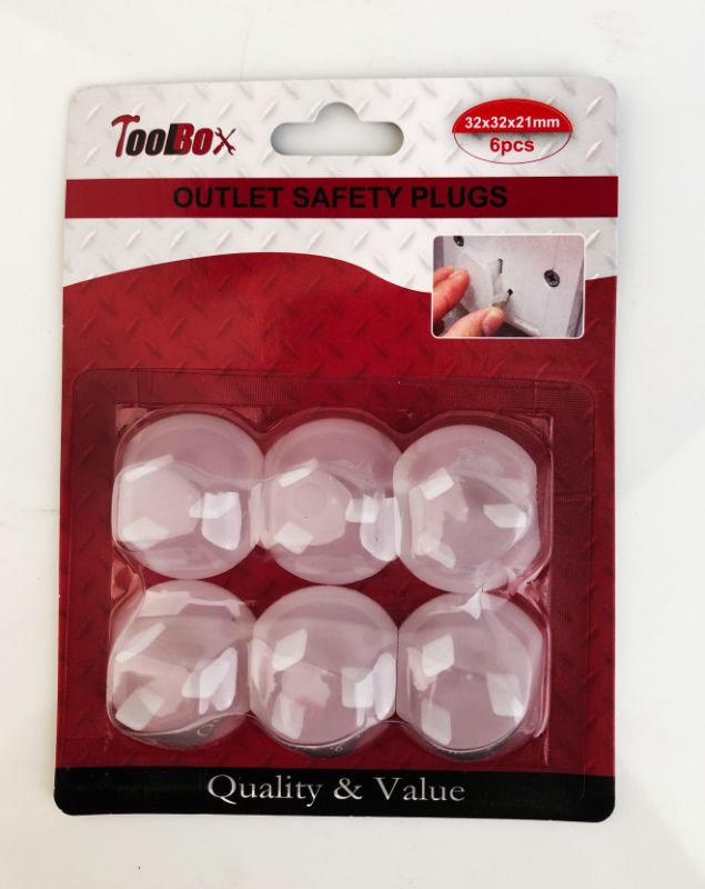 A pack of 12 outlet safety plugs designed to protect children and pets from electrical hazards in homes.