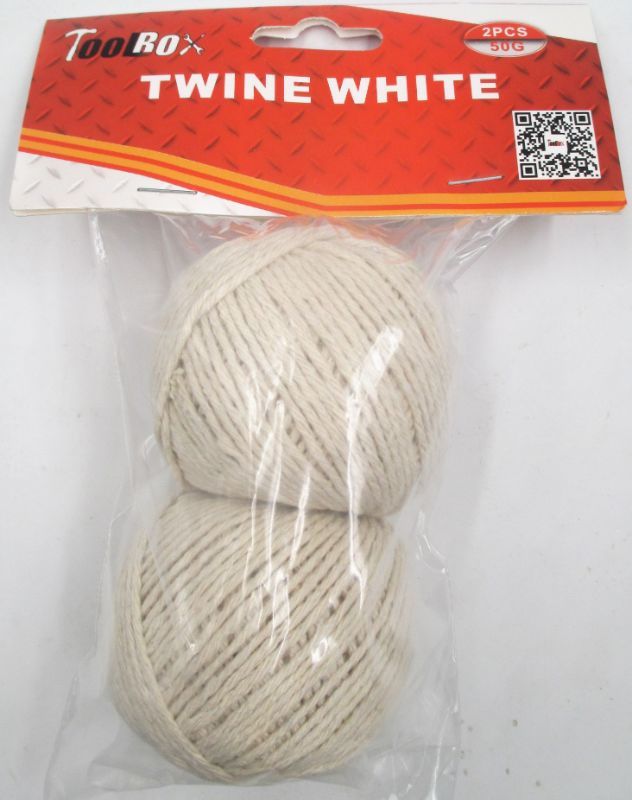 Premium white twine in 50g packs, ideal for crafting, gift wrapping, and home decor with 12 versatile packs available.